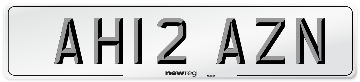 AH12 AZN Number Plate from New Reg
